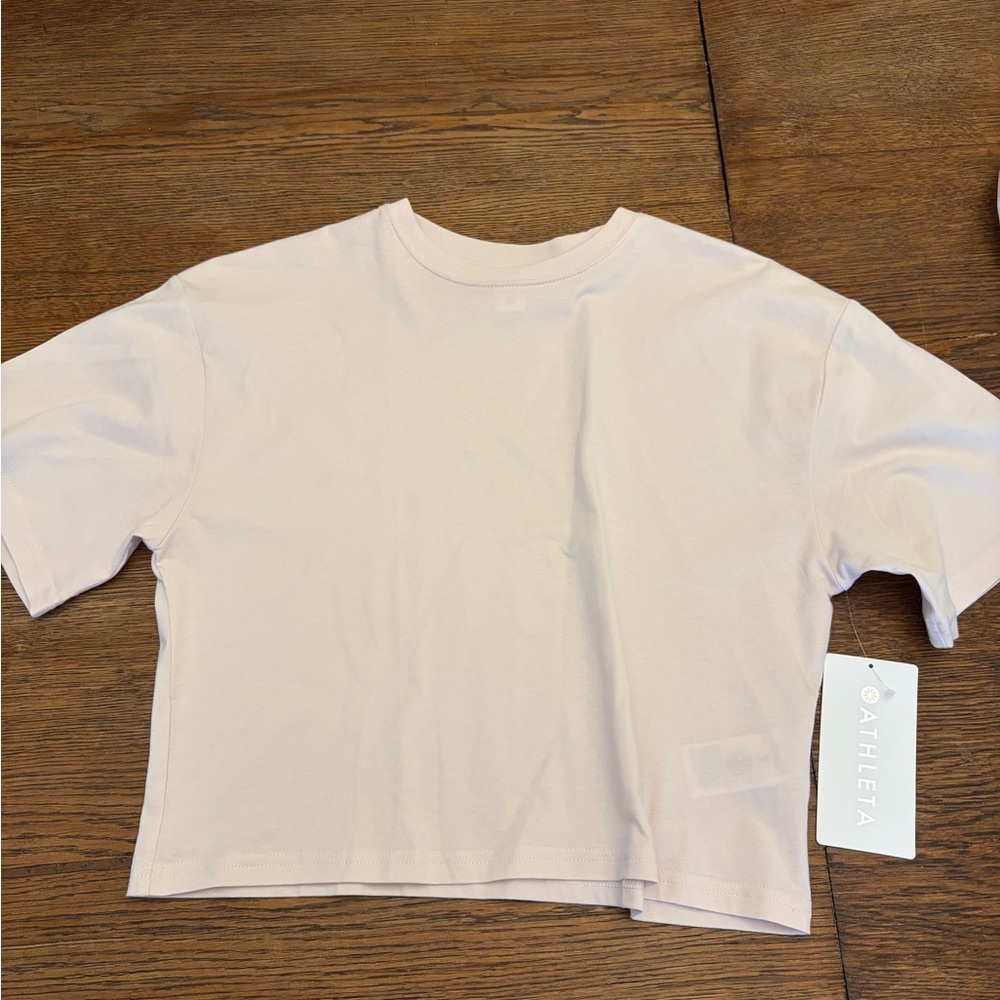 Athleta Kids light pink Short Sleeve Tee